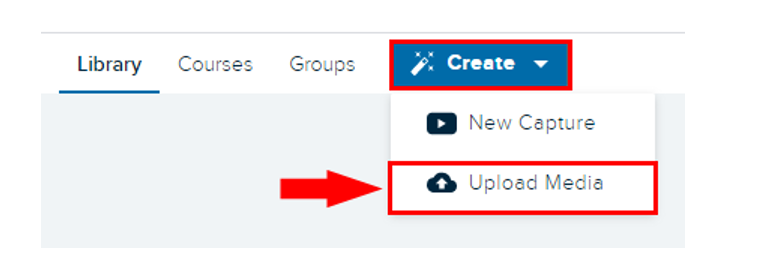 Echo360 screenshot - Uploading Files