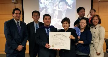 Dean Matthew Diller (left) with KJ Shin's family