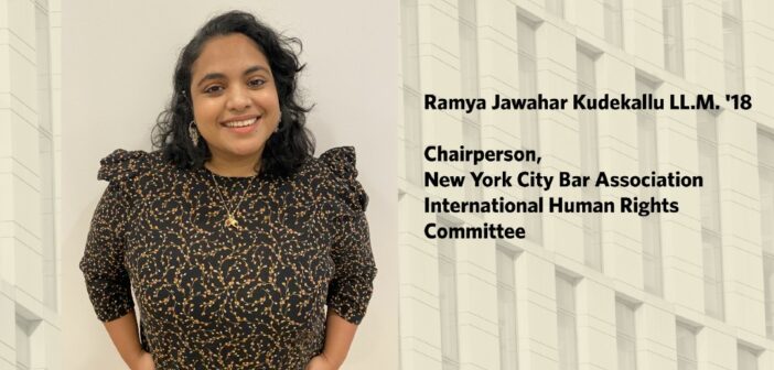 Alumni Spotlight: Ramya Jawahar Kudekallu LL.M. ’18 Breaks Boundaries in the City Bar