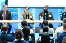 Left to Right: Jay Sullivan ’89, Julie Albert ’13, Khasim Lockhart ’18, and Judge Katharine Parker ’92