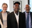 Keith Roberts (center), with (left to right) Sherry Gui ’25, Nell Fitzgerald ’25, Adjunct Prof. Leonard Noisette, and Anushka Sarkar ’25.