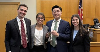 Brendan Moore Trial Advocacy Center Marks 30 Years with Major Competition Wins Fordham Law students Jack Biddle, Jasmine Boyer, Eric Wan, and Rachel Rubin
