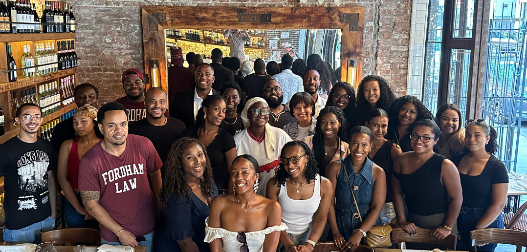 Members of BLSA pose together during Public Service Day events